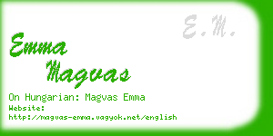emma magvas business card